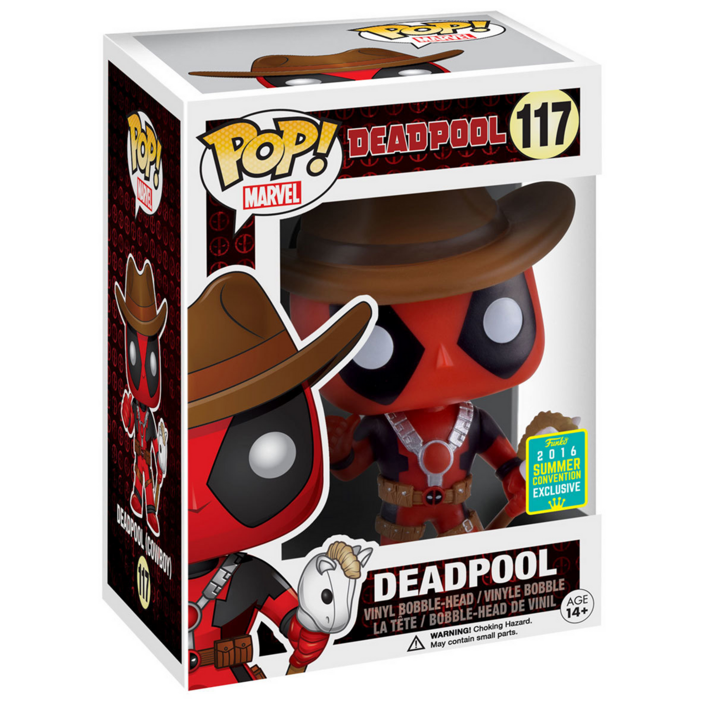 
                  
                    Deadpool - Deadpool POP! Vinyl (cowboy hat with horse toy)
                  
                