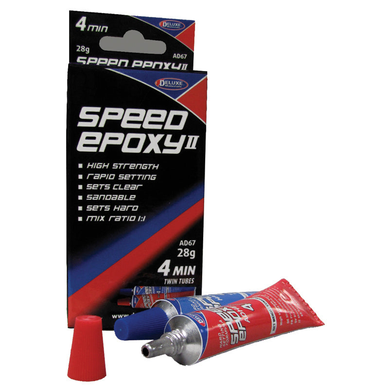 DELUXE MATERIALS AD67 SPEED EPOXY II 4 MINUTE 28G-Deluxe Materials-ProHobbies