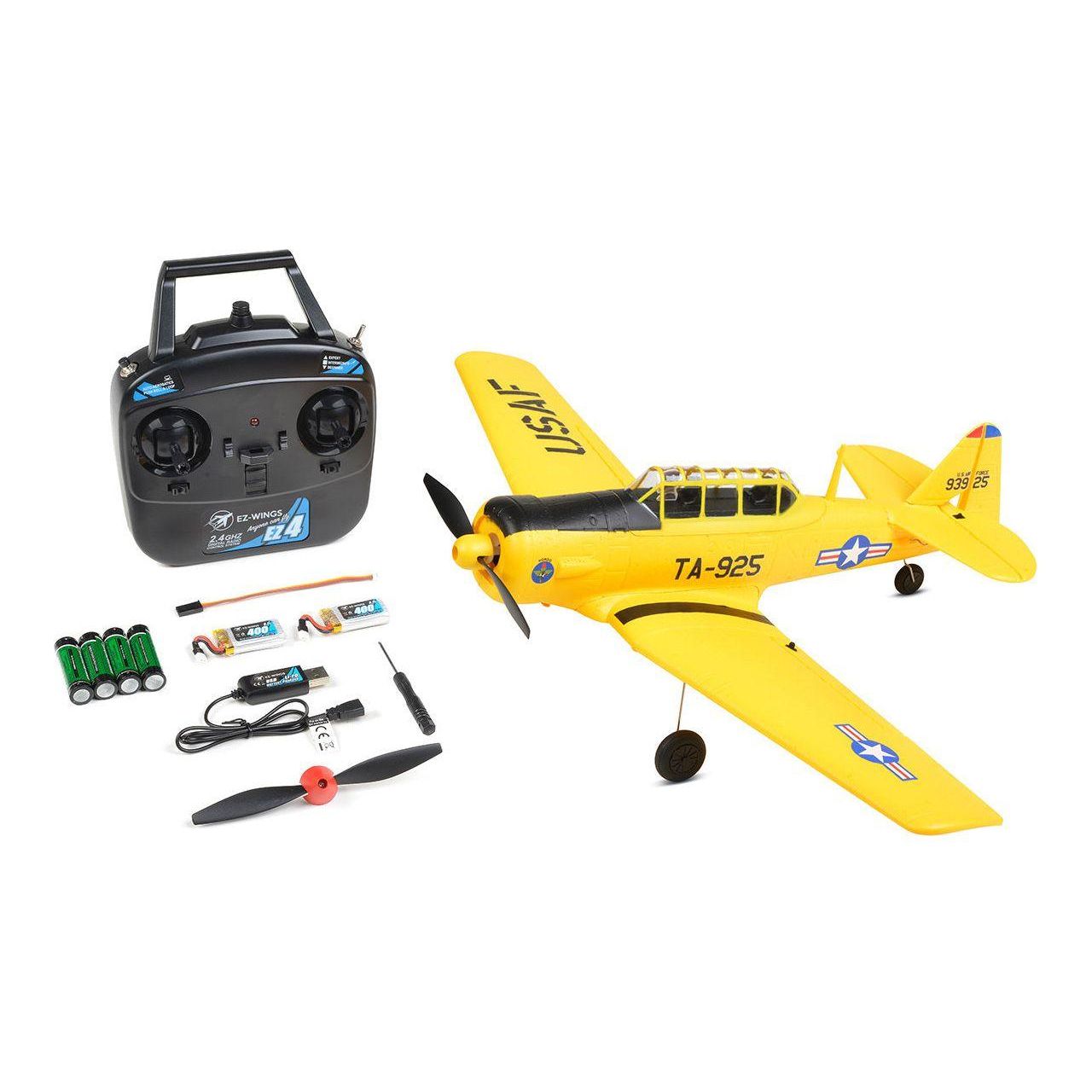 EZ-Wings - AT-6 TEXAN - 450mm - 2 X Li-Po Battery - USB Charger-FMS-ProHobbies