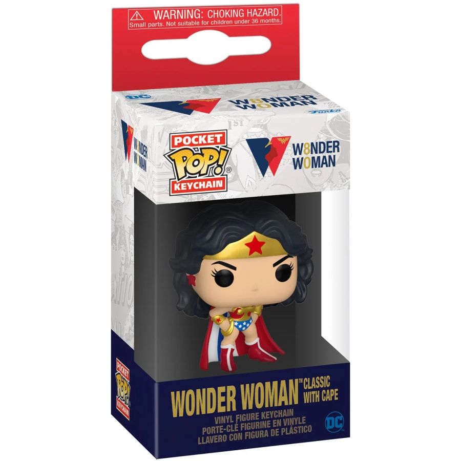 Wonder Woman 80th - Classic w/Cape Pop! Keychain-IKON-ProHobbies