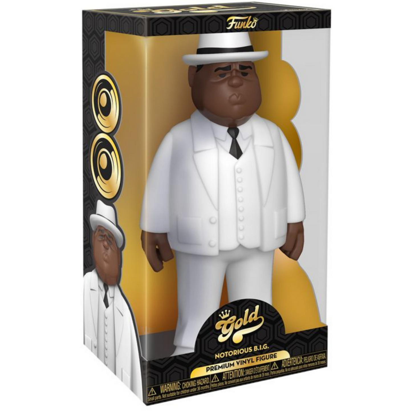 
                  
                    Notorious B.I.G. - Notorious B.I.G in White Suit 12" Gold Premium Vinyl Figure
                  
                