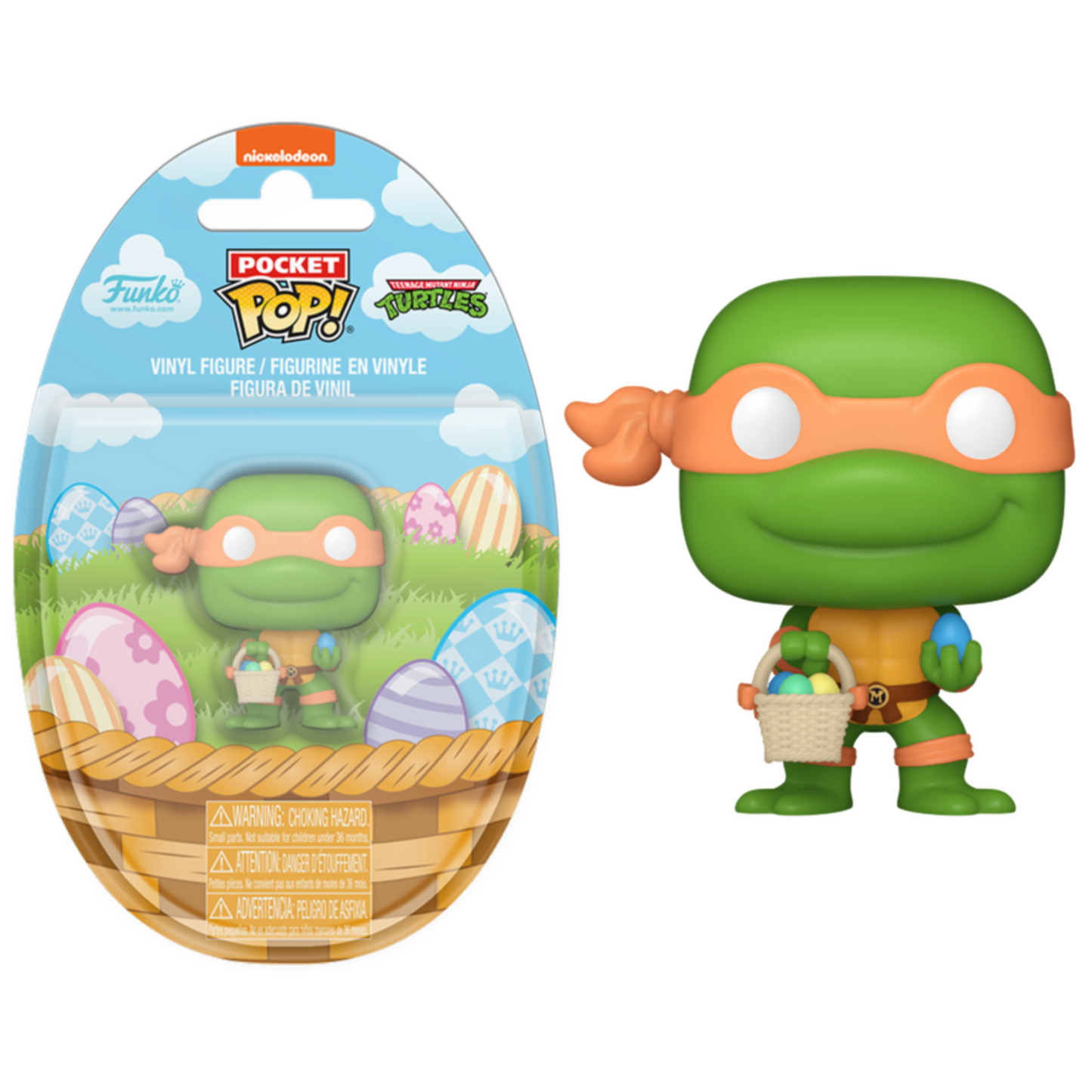 Teenage Mutant Ninja Turtles - Michelangelo with Easter Basket Pocket Pop! Vinyl Figure
