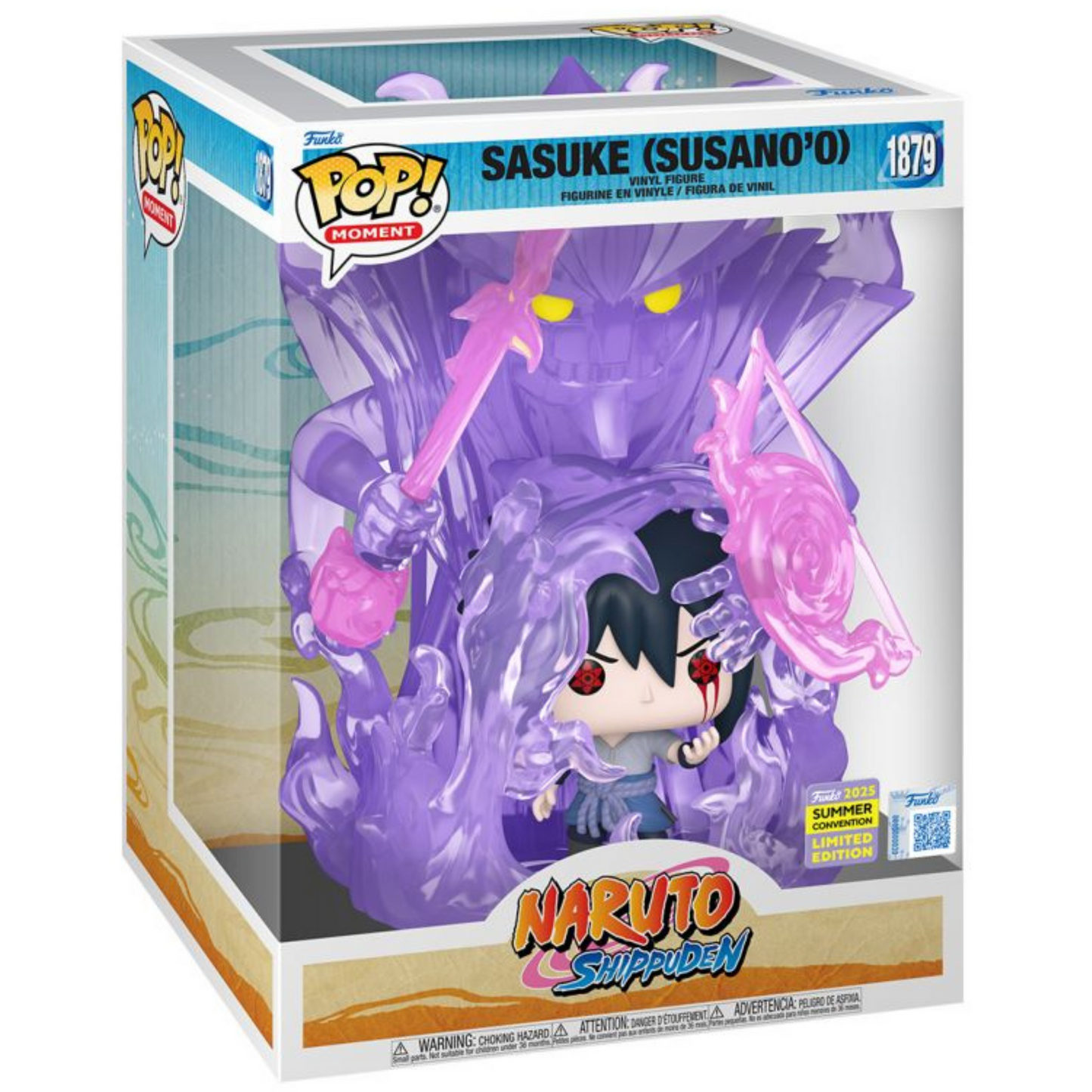 
                  
                    Naruto Shippuden - Sasuke w/Susanoo SDCC 2025 Exclusive Pop! Moment Vinyl Figure
                  
                