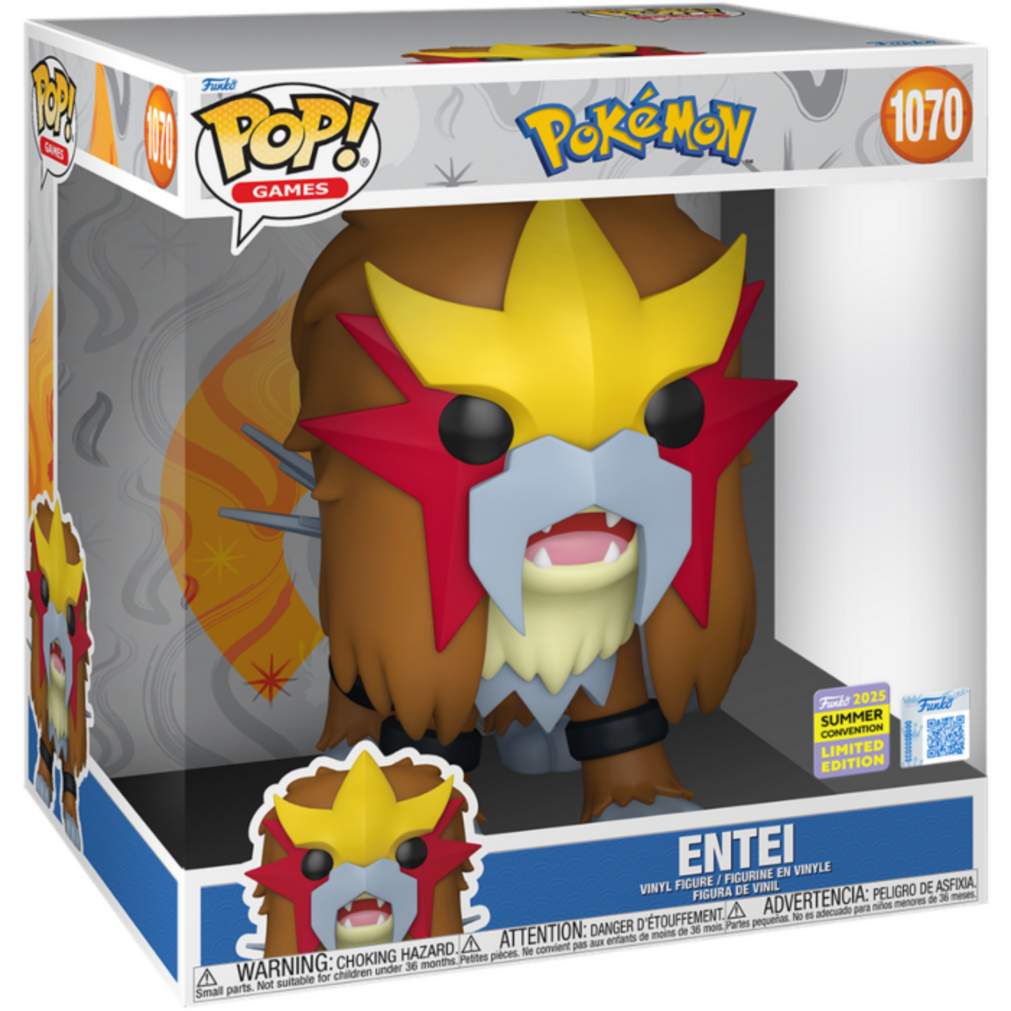 
                  
                    Pokemon - Entei 10" Jumbo Pop! Vinyl Figure (2025 Summer Convention Exclusive)
                  
                