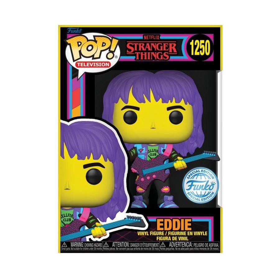 Stranger Things - Eddie with Guitar US Exclusive Blacklight Pop! Vinyl [RS]-Collectible-IKON-ProHobbies