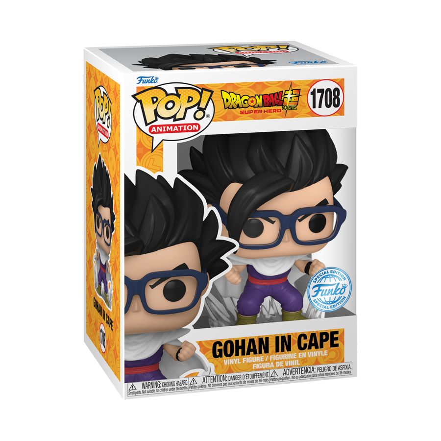 
                  
                    Funko POP! Dragon Ball Super: Super Hero - Gohan in Cape US Exclusive (with chase) Pop! Vinyl [RS]
                  
                