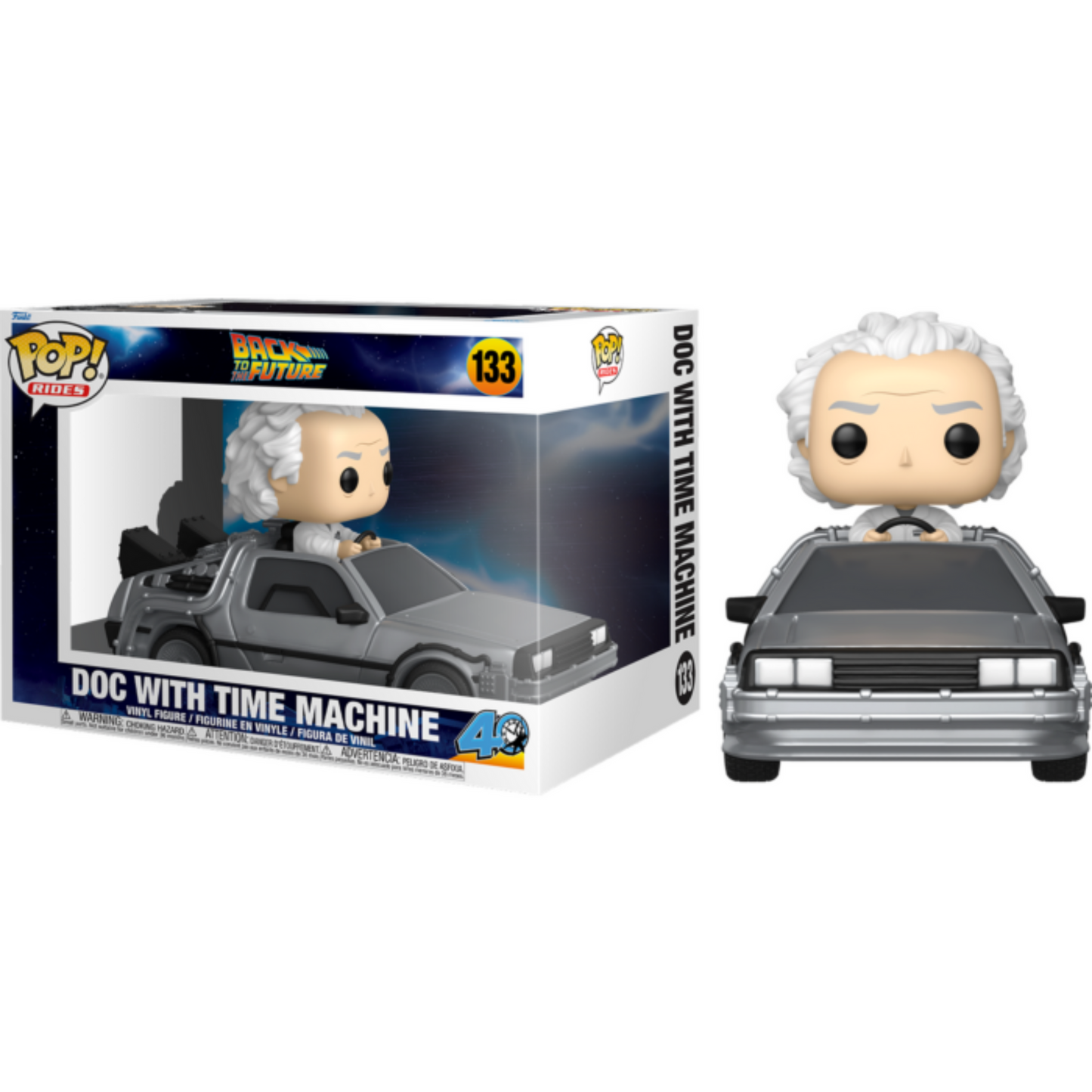 Back to the Future - Doc with Time Machine Pop! Rides Vinyl Figure