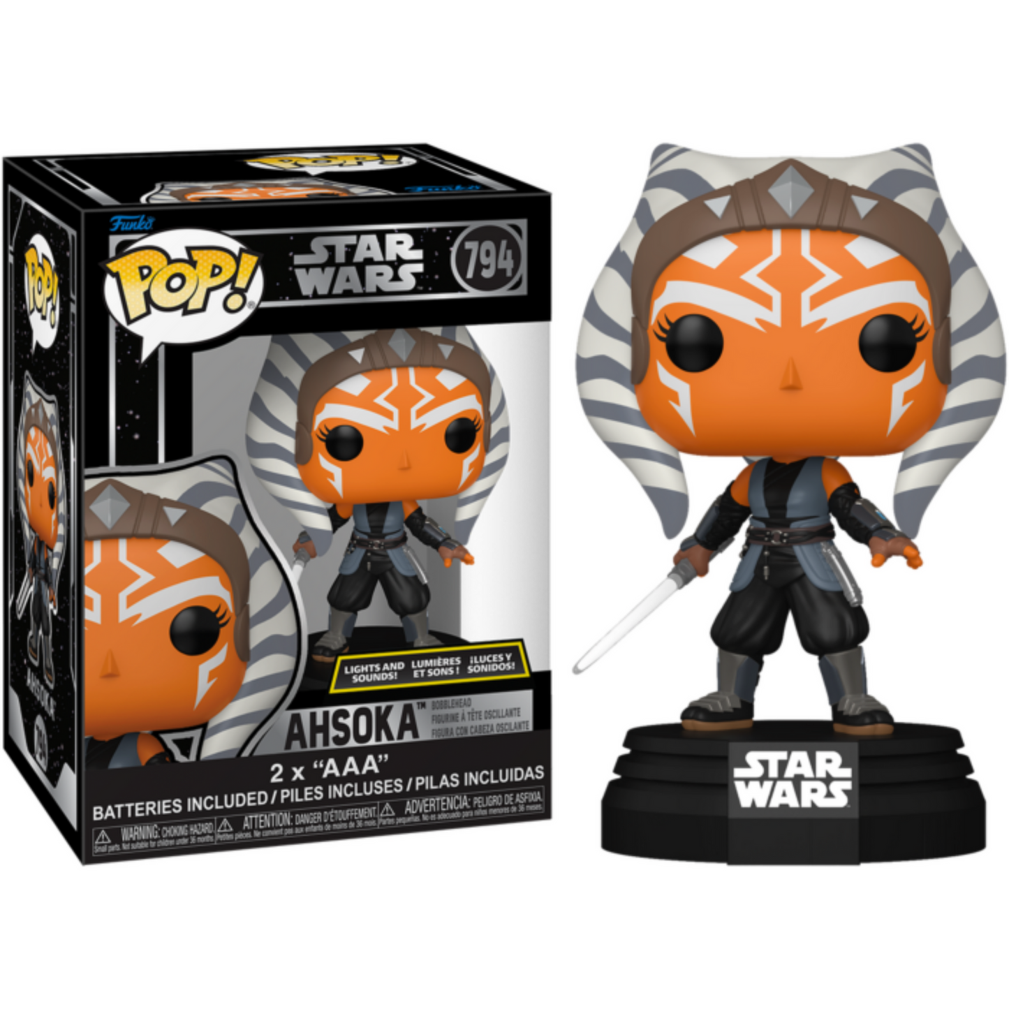 Star Wars - Ahsoka Pop! Vinyl Figure with Sound & Lights