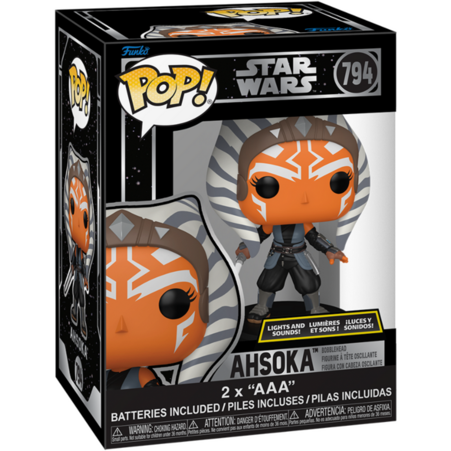 
                  
                    Star Wars - Ahsoka Pop! Vinyl Figure with Sound & Lights
                  
                