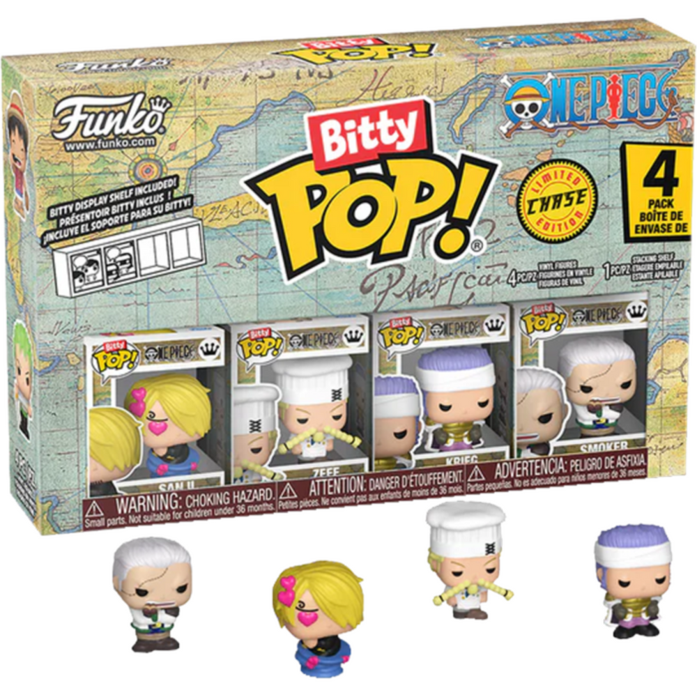 One Piece - Sanji, Zeff, Krieg & Chase Bitty Pop! Vinyl Figure 4-Pack