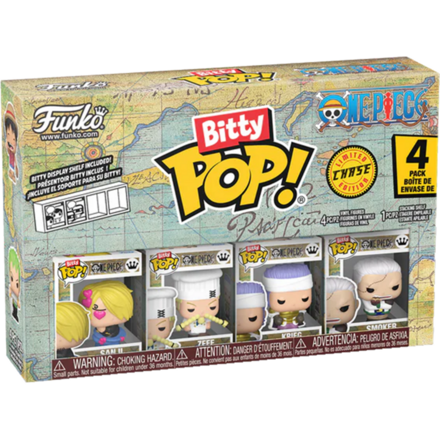 
                  
                    One Piece - Sanji, Zeff, Krieg & Chase Bitty Pop! Vinyl Figure 4-Pack
                  
                