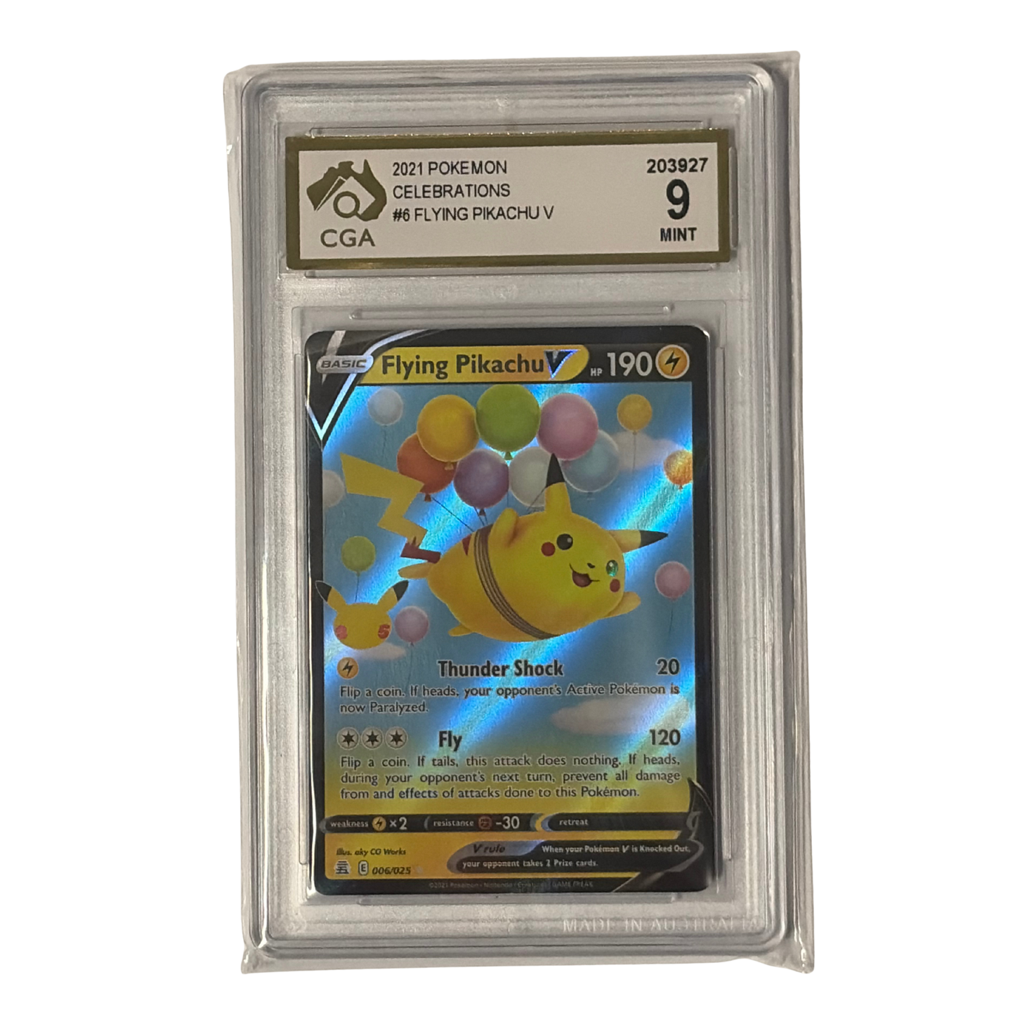 
                  
                    CGA Graded Pokemon Celebrations #6 Flying Pikachu V - Graded
                  
                