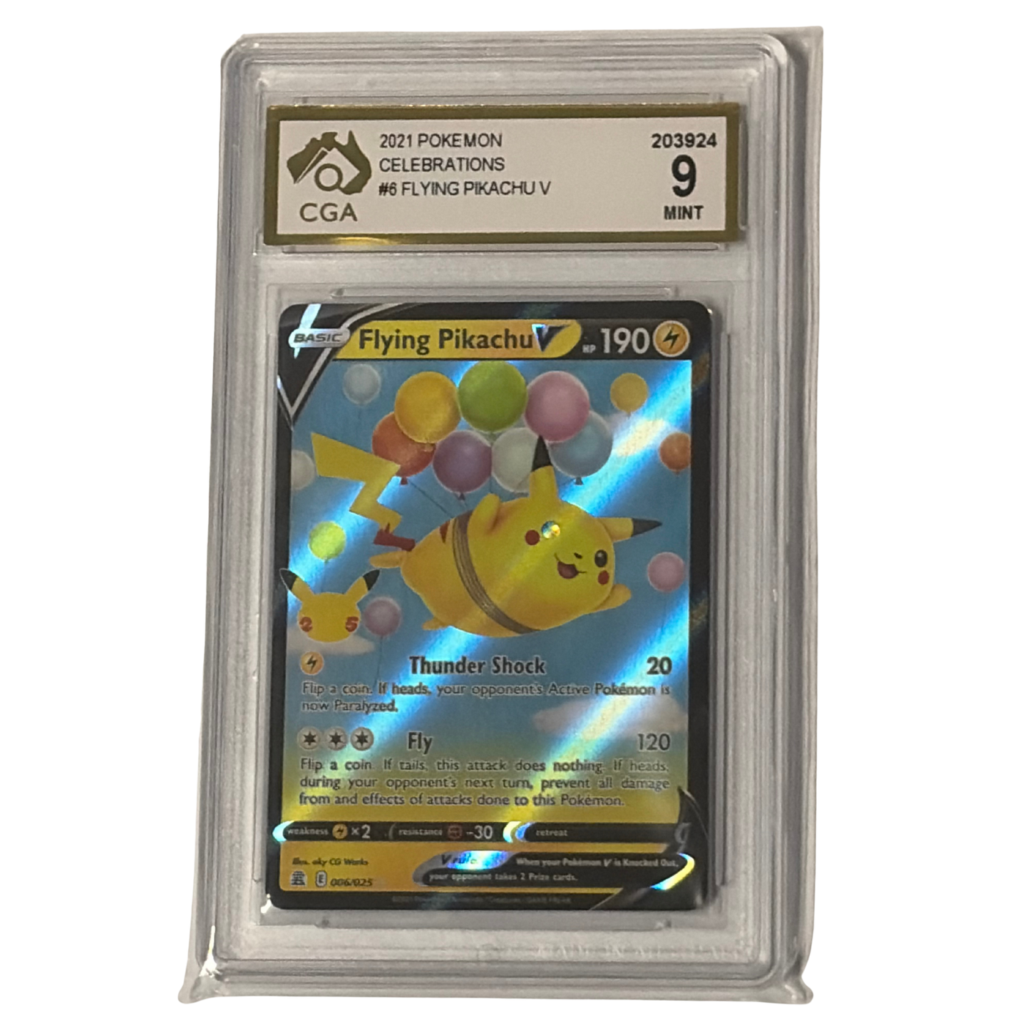 
                  
                    CGA Graded Pokemon Celebrations #6 Flying Pikachu V - Graded
                  
                