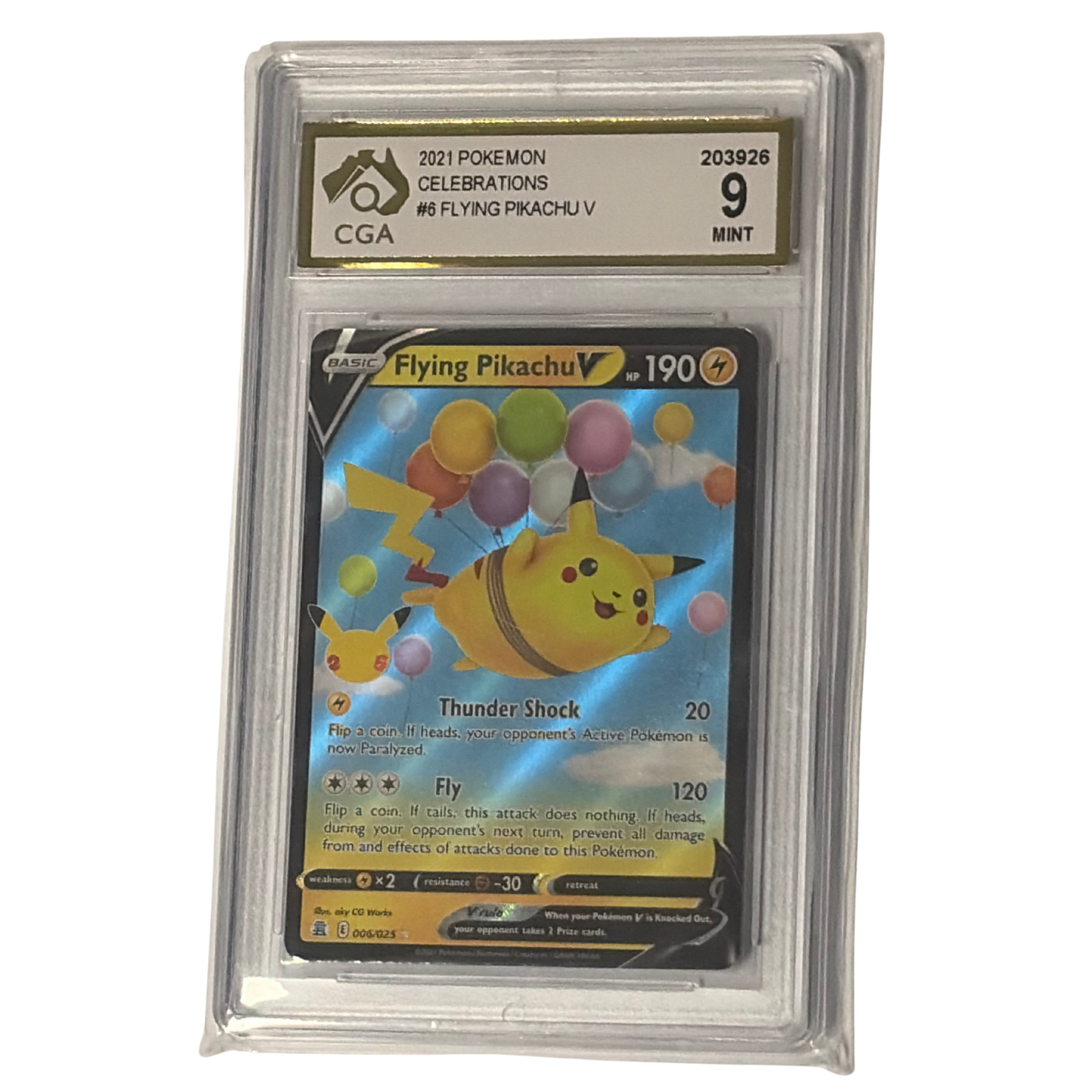 
                  
                    CGA Graded Pokemon Celebrations #6 Flying Pikachu V - Graded
                  
                