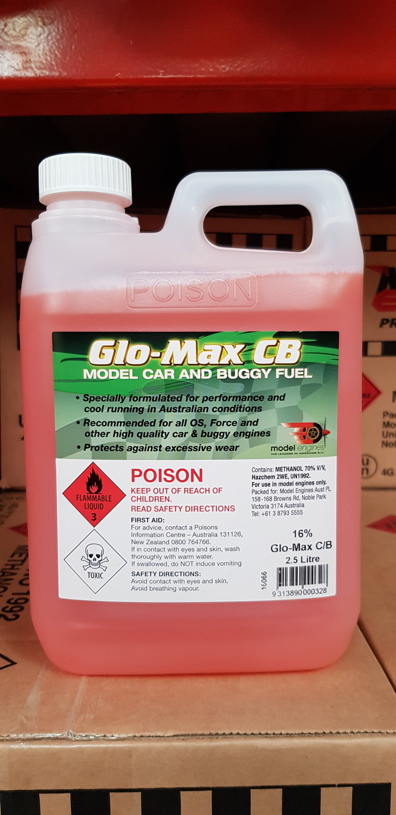 GLO-MAX CB FUEL 20% NITRO 2.5 LT - Command Elite Hobbies