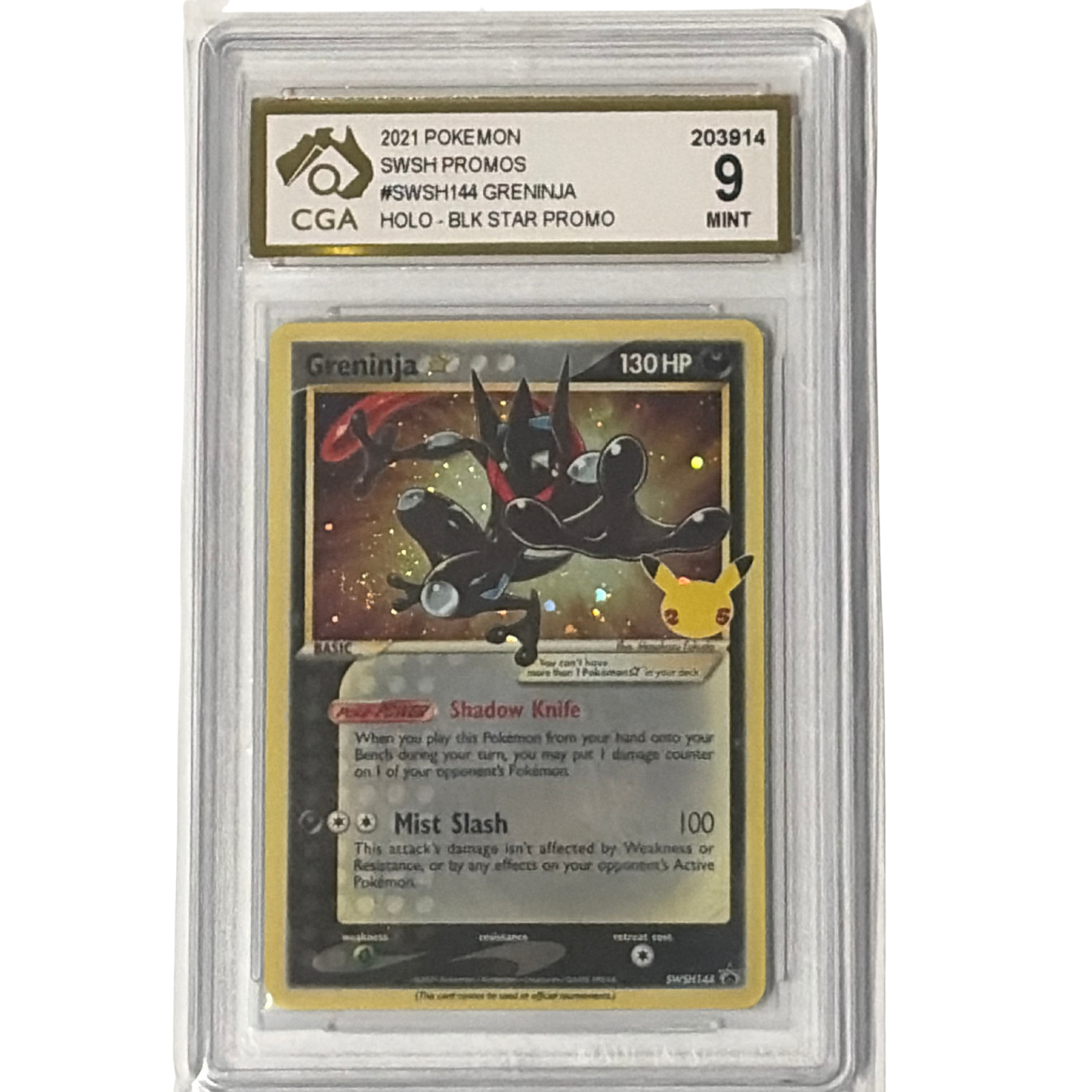 
                  
                    CGA Graded Pokemon Sword & Shield: Promos #SWSH144 Greninja - Graded 9
                  
                