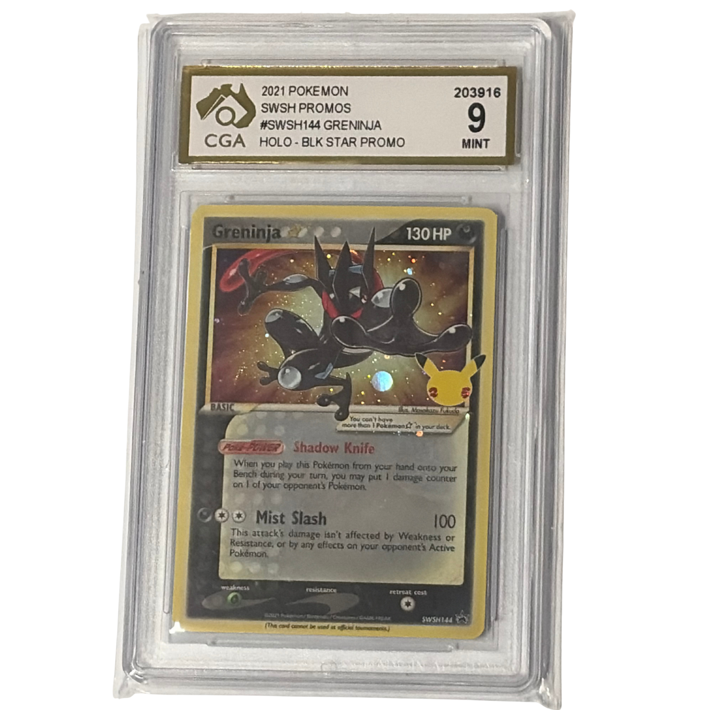 
                  
                    CGA Graded Pokemon Sword & Shield: Promos #SWSH144 Greninja - Graded 9
                  
                