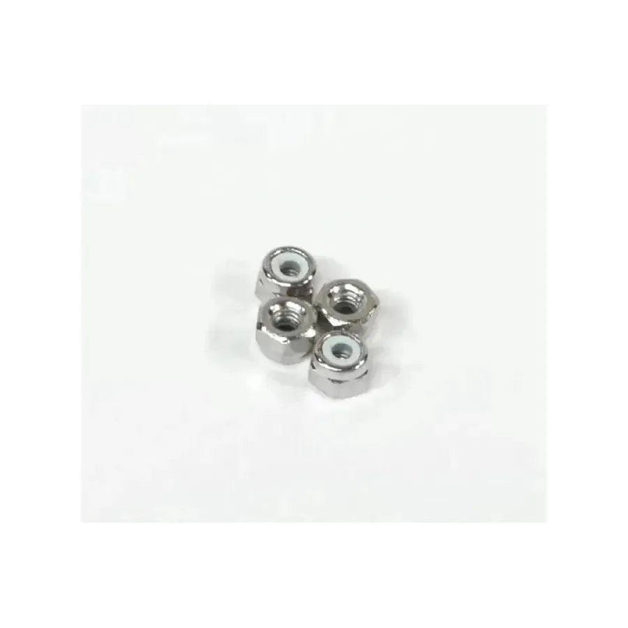 HPI 2.6mm Silver Steel Nyloc Nuts 4Pcs-HPI RACING-ProHobbies