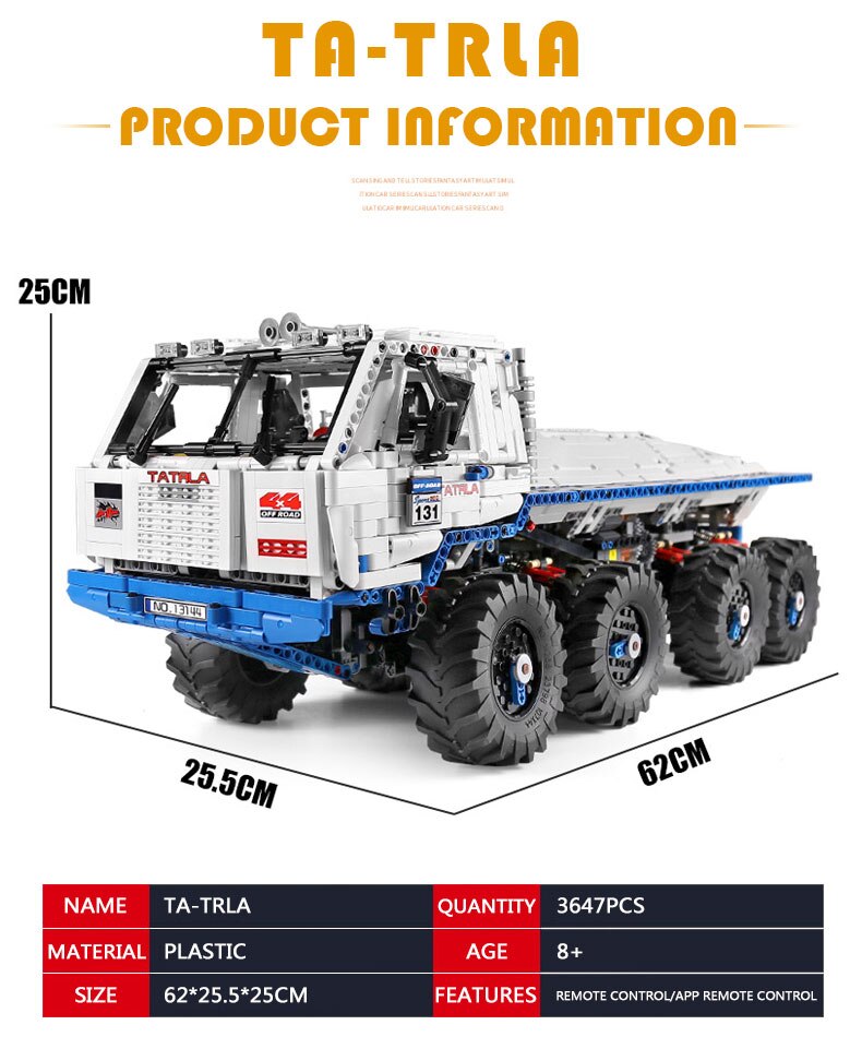 
                  
                    MOULD KING 13144 Tatra T813 8×8 PROFA with 3647 Pieces-Mould King-ProHobbies
                  
                