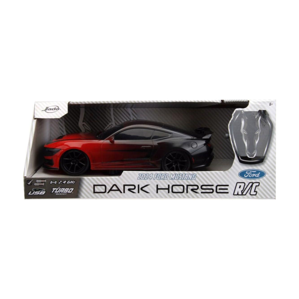 Big Time Muscle - 2024 Ford Mustang Dark Horse 1:16 Scale Remote Control Car-IKON-ProHobbies