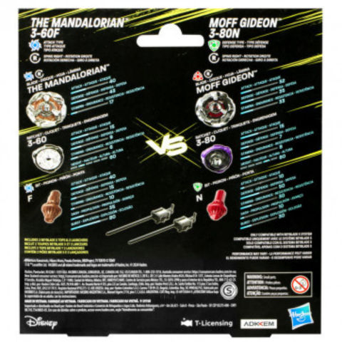 
                  
                    Beyblade X and Star Wars Collab: The Mandalorian 3-60F vs. Moff Gideon 3-80N
                  
                