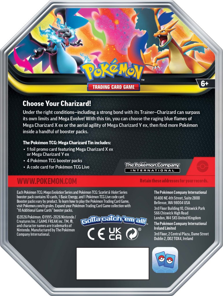 
                  
                    Pokémon TCG: Mega Charizard Tin
                  
                