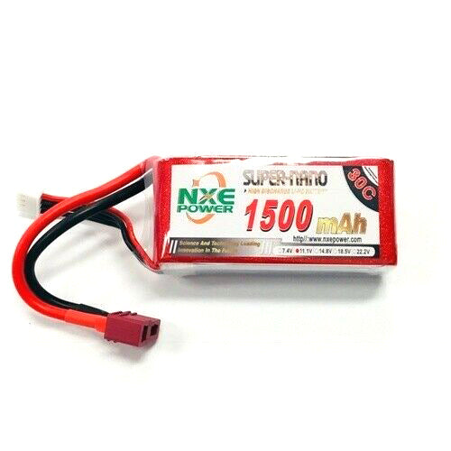 NXE 7.4v 1500mAh 30C LiPo Battery w/ Deans Connectors