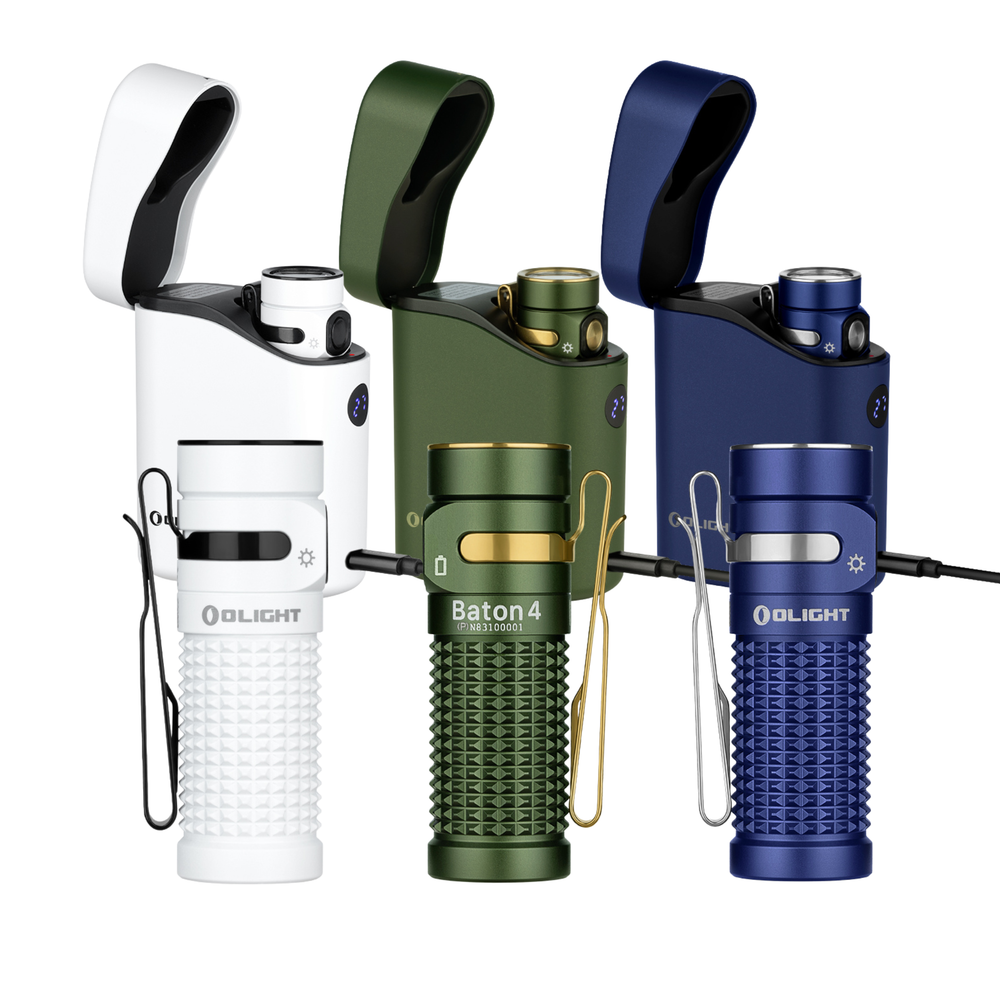 Olight Baton 4 Premium Edition Rechargeable EDC Torch With Wireless Charging Case