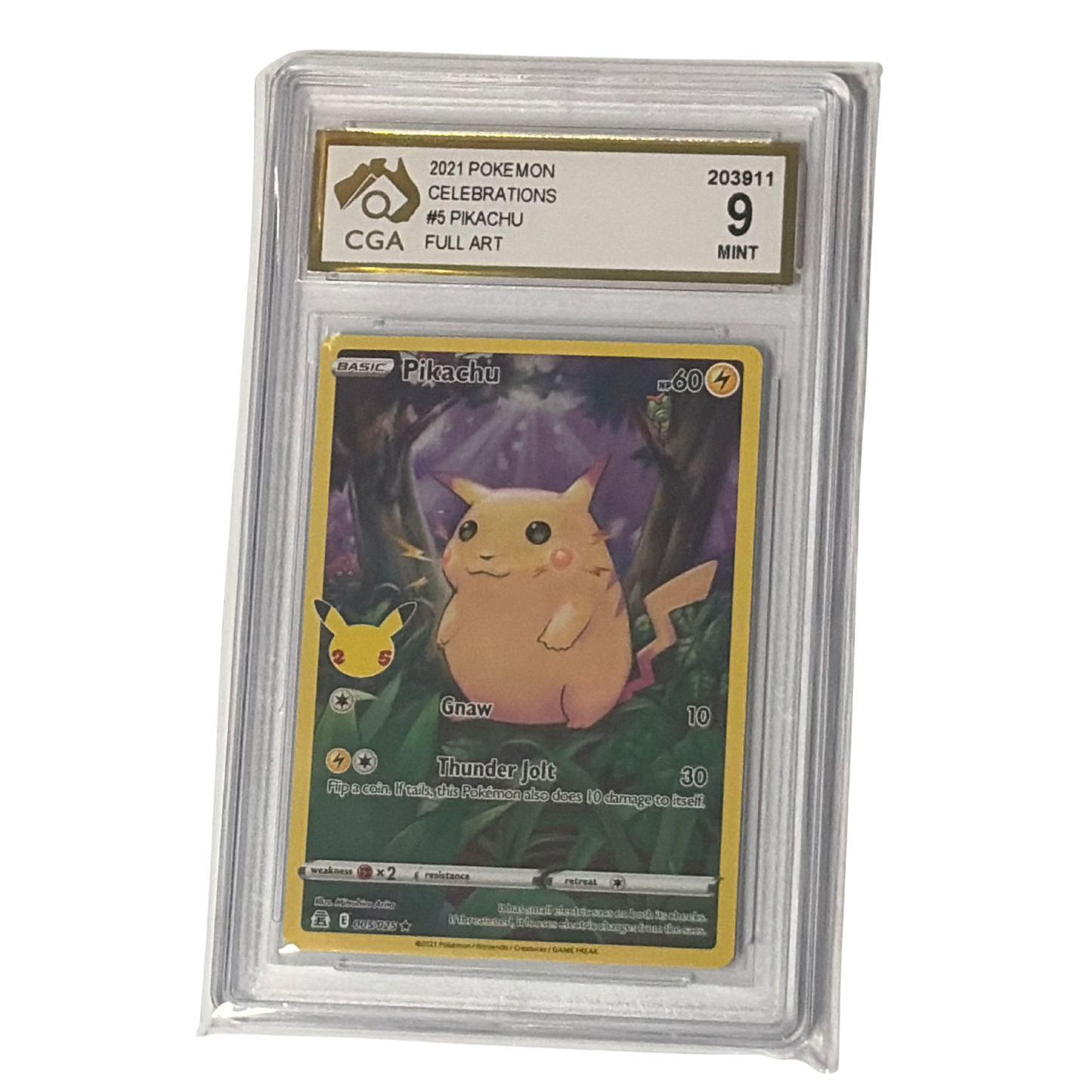 
                  
                    CGA Graded Pokemon Celebrations #5 Pikachu  - Graded
                  
                