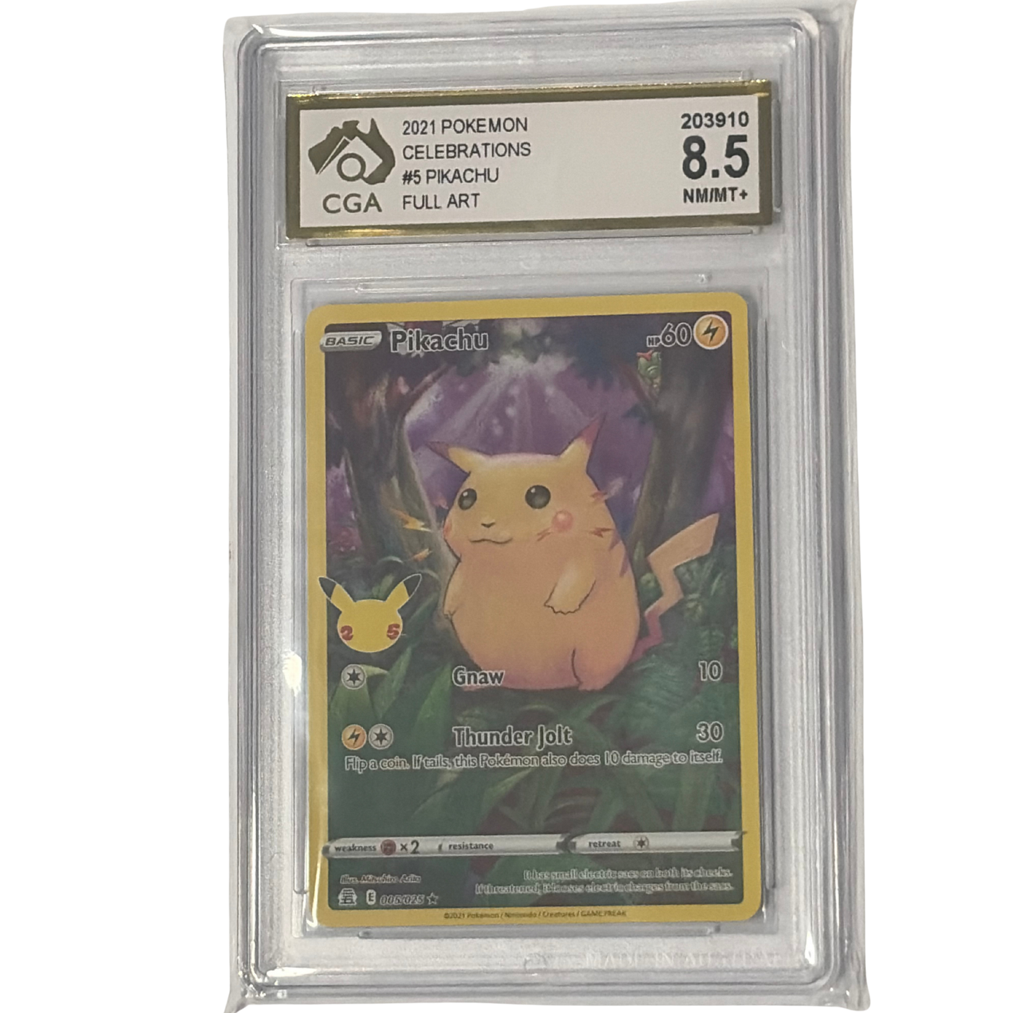 
                  
                    CGA Graded Pokemon Celebrations #5 Pikachu - Graded 8.5
                  
                