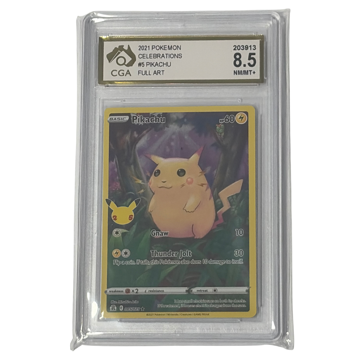
                  
                    CGA Graded Pokemon Celebrations #5 Pikachu - Graded 8.5
                  
                