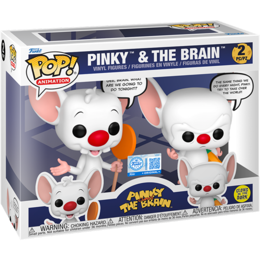 
                  
                    Pinky and The Brain - Pinky & The Brain Pop Sayings Glow-in-the-Dark Pop! Vinyl Figure 2-Pack
                  
                