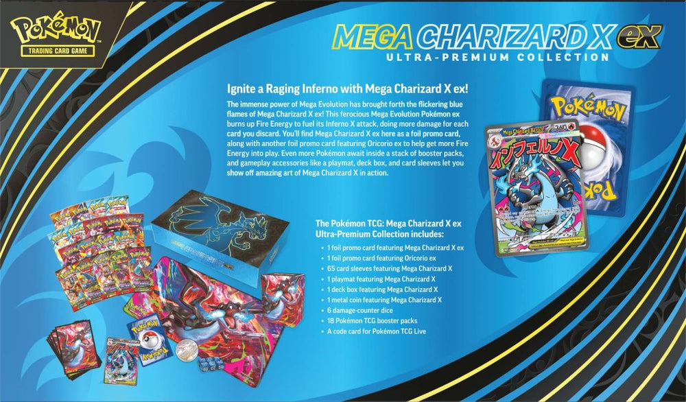 
                  
                    PRE-ORDER Pokemon TCG: Mega Charizard X ex Ultra-Premium Collection
                  
                