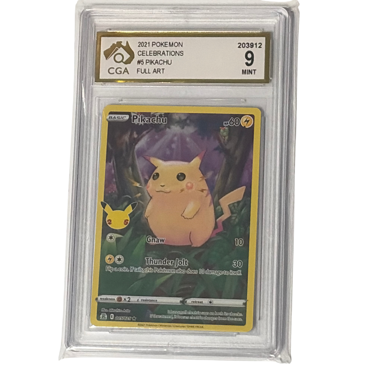 
                  
                    CGA Graded Pokemon Celebrations #5 Pikachu  - Graded
                  
                