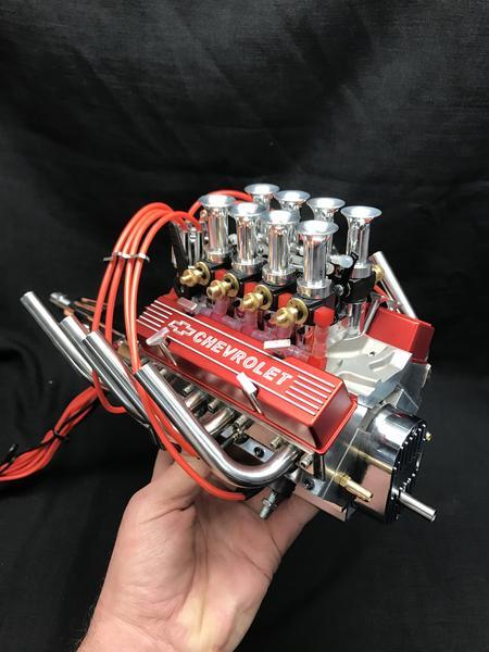 
                  
                    1/4 Scale V8 Nitro Powered 8 Carburetor Working Engine
                  
                