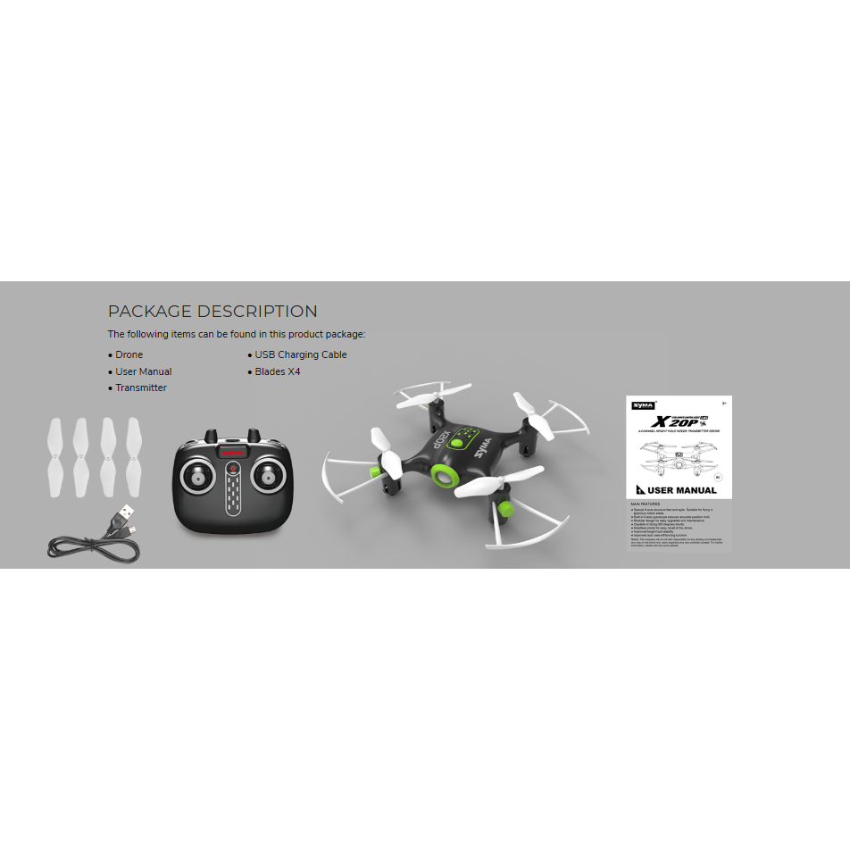 Syma Mini Quadcopter X20P 4 CHANNEL