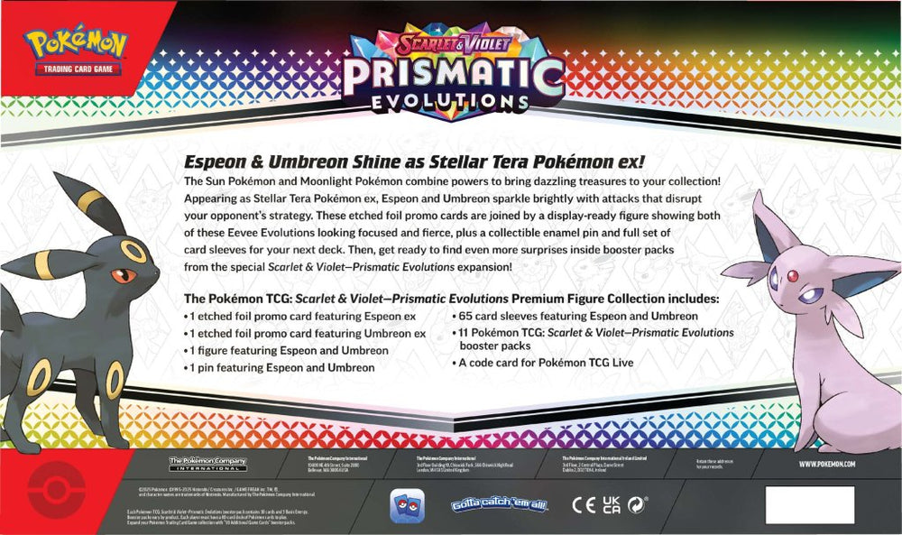 
                  
                    Pokémon TCG: Scarlet & Violet—Prismatic Evolutions Premium Figure Collection
                  
                