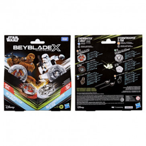 
                  
                    Beyblade X and Star Wars Collab Chewbacca 4-80LF vs. Stormtrooper 5-70B
                  
                