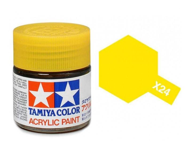 TAMIYA ACRYLIC MINI X-24 CLEAR YELLOW - Command Elite Hobbies