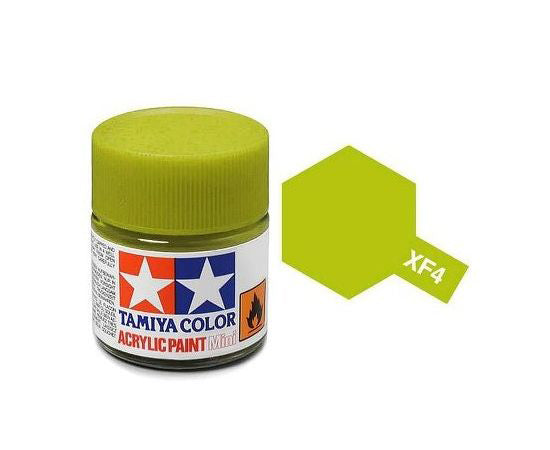 TAMIYA ACRYLIC MINI XF-4 YELLOW GREEN - Command Elite Hobbies