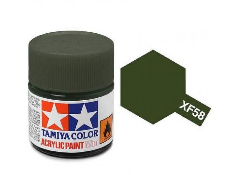 TAMIYA ACRYLIC MINI XF-58 OLIVE GREEN - Command Elite Hobbies