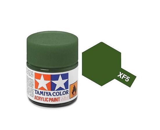 TAMIYA ACRYLIC MINI XF-5 FLAT GREEN - Command Elite Hobbies