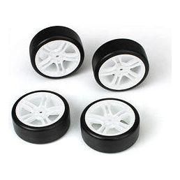 E4D MOUNTED DRIFT TYRE & RIM WHITE RIM - 503302W-Team Magic-ProHobbies