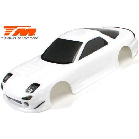 BODY - 1/10 TOURING / DRIFT - 190MM - PAINTED - NO HOLES - RX7 WHITE-Team Magic-ProHobbies