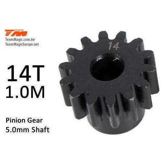 PINION GEAR M1 FOR 5MM SHAFT 14T-Team Magic-ProHobbies