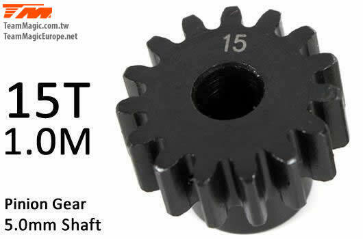 Pinoion gear M1 for 5mm shaft 15T