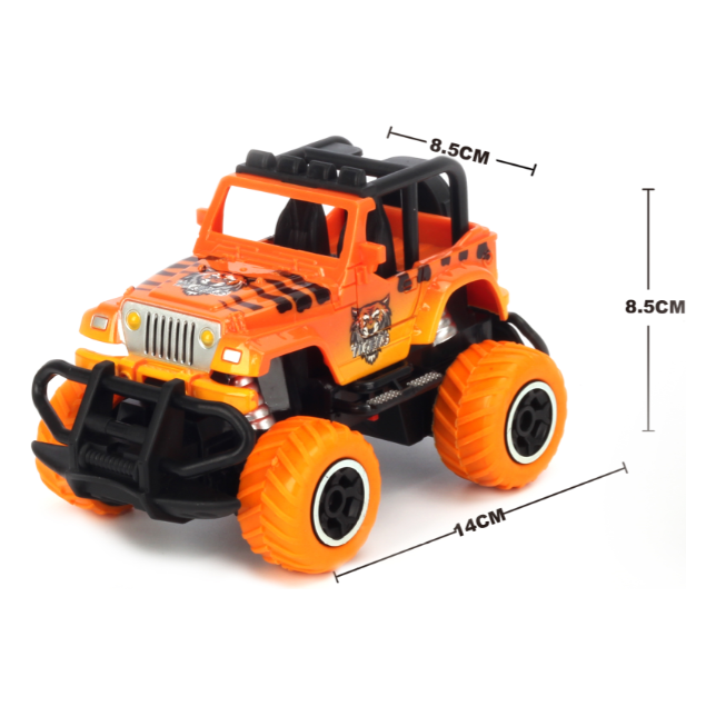 1:43 Scale mini off-road graffito jeep Orange RTR car Body,-Command Elite Hobbies-ProHobbies