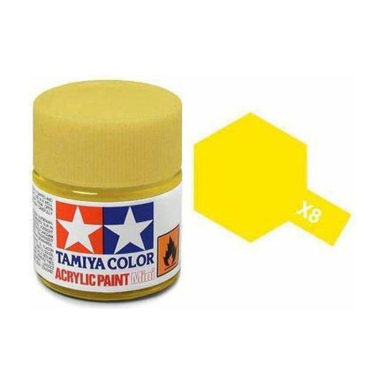 Tamiya Acrylic Mini x-8 LEMON YELLOW-Tamiya-ProHobbies