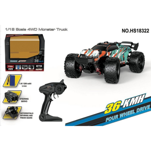 
                  
                    Tornado RC 1/18 4WD RTR High speed truck 2.4g 35KM 20 Minute runtime Green Body
                  
                