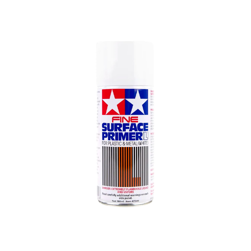 Tamiya White Fine Surface Primer Large Spray for Plastic & Metal 180ml